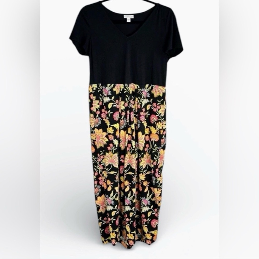 J. Jill Petite Floral Maxi Dress w/ Pockets | Small Petite